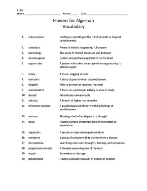 Abcteach Flowers For Algernon Answers