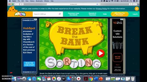 Break the Bank - Sorting. Grades K – 2. Comparing Number Values Jr. Grades K – 1. ... ABCya uses cookies in order to offer the best experience of our website.. 