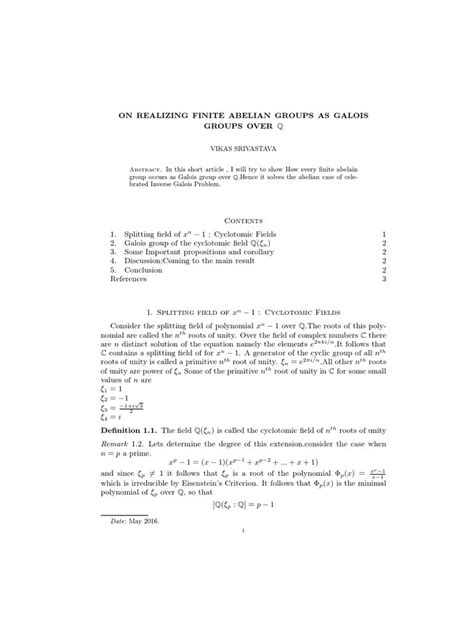 Abelian groups as Galois Group over rational numbers