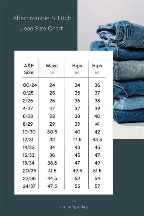 Abercrombie sizing. For your hips, measure the widest part of your hips and bottom. For the inseam, measure from your crotch to your ankle bone. Once you have your measurements, refer to Abercrombie & Fitch’s size chart to find your perfect fit. Keep in mind that different styles of jeans may fit differently, so it’s always a good idea to check the size chart ... 