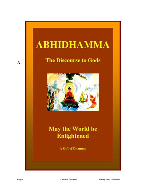 Abhidhamma Chapter 3 Buddhism