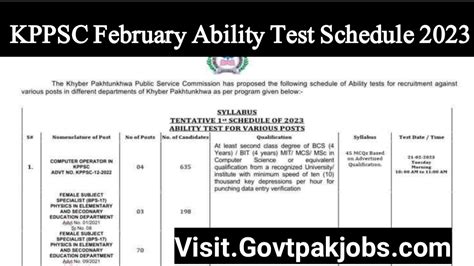 Ability Test Schedule Feb 2017 v2