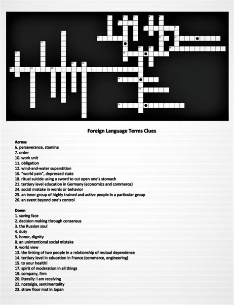 Ability in a foreign language - crossword puzzle clues & answers …