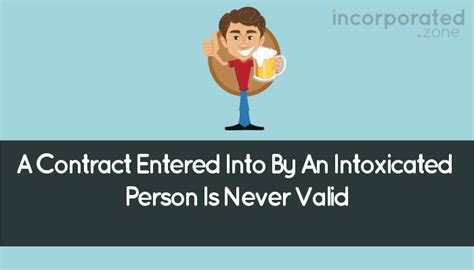 Ability of an intoxicated person to enter into contract