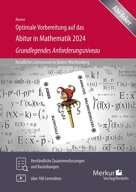 Abitur allg. Gymnasium Basisfach ab 2024 - Fit in Mathe Online