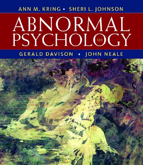 Abnormal psychology kring 12th edition study guide. - 91 isuzu kb manual de reparación.