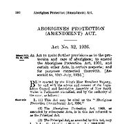 Aborigines Act Amendment Act 1936 - Summary Find & Connect