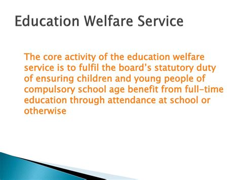 About Education Welfare - Schools