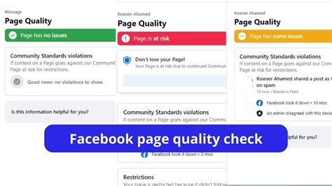 About Facebook Page Quality Facebook Help Center