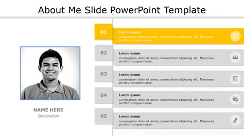 About Me Slide07 PowerPoint Template SlideUpLift