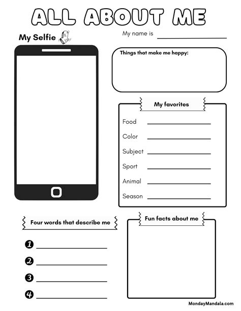 About Me Worksheet Have Fun Teaching