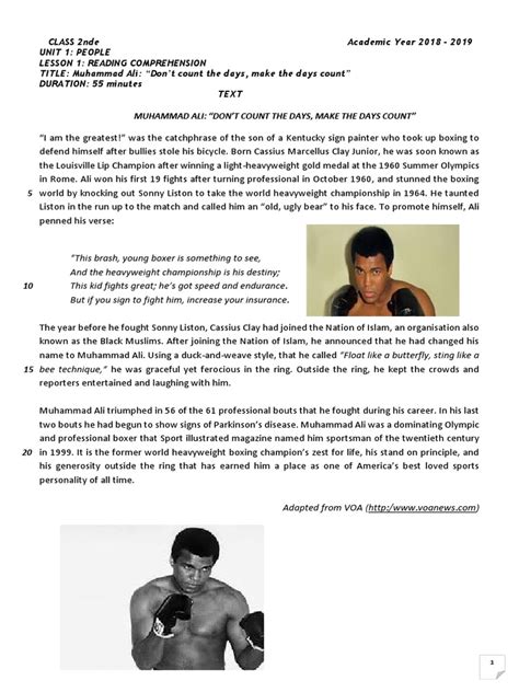 About People Muhammad Ali With Exercises