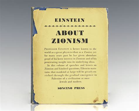 About Zionism Speeches and Letters by Professor Albert Einstein