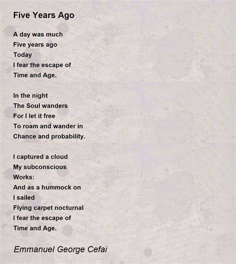 About five years ago,
