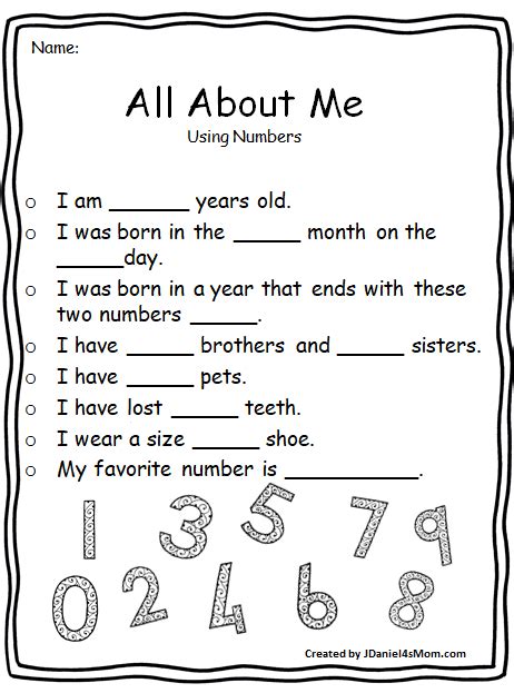About me math activity. Introduce Yourself with Math and Science by Teach Simple. This resource comes with three pages: a printable about math, science, and a general all about me worksheet This provides a deeper understanding about the student, giving them an opportunity to describe who they are. Let’s find out more with pictures! 