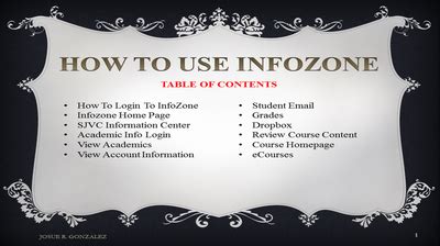 About sjvc Infozone introduction