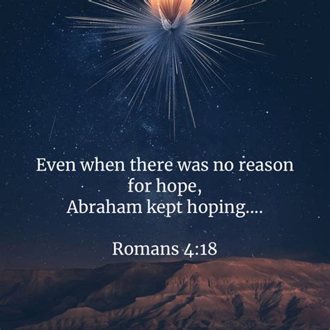 Abraham kept hoping—believing that
