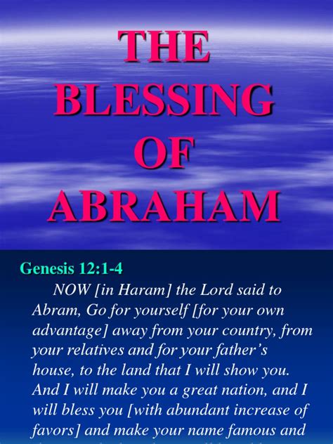 Abraham s Blessing is Yours