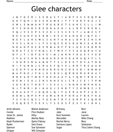 Abrams character on glee crossword. Monument material Crossword Clue; More yellow-brown Crossword Clue *Erase Crossword Clue; JFK's predecessor Crossword Clue; Singer Cruz Crossword Clue; Gouge Crossword Clue; Asia's disappearing ___ Sea Crossword Clue 'Glee' character ___ Abrams Crossword Clue; Form phrase that hints at which letters to ignore in the starred clues' answers ... 