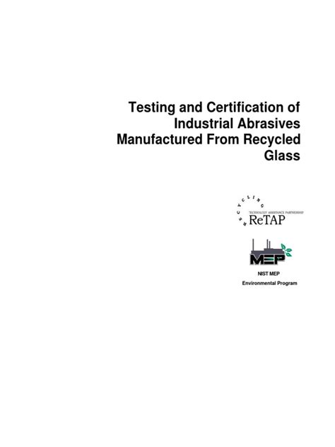 Abrasives Testing and Certification