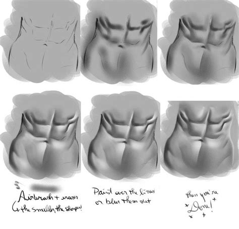 Abs Tutorial by beebrushes on DeviantArt How to draw abs, Art