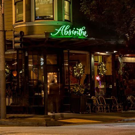 Absinthe sf. Specialties: Absinthe Brasserie & Bar is one of the most romantic and popular fine-dining establishments in San Francisco, serving classic and creative upscale American-influenced French brasserie and Northern Italian cuisine. Established in 1998. With its lively, informal décor evocative of turn-of-the-century France, Absinthe has romanced locals and visitors alike since its inception and ... 