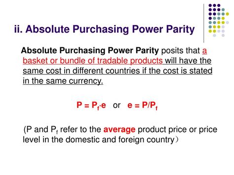 Absolute Purchasing Power Parity 4