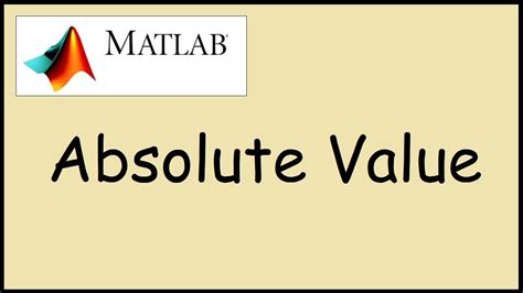Absolute Value In Matlab