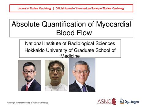 Absolute quantification of myocardial blood flow