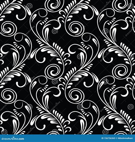 Abstract Modern Fancy Flourish Vector Pattern Design Stock Vector