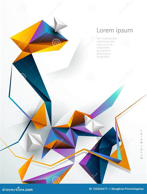 Abstract Polygonal Template Design Stock Vector Illustration of