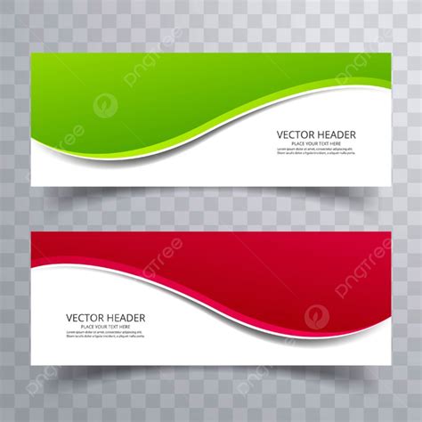 Abstract Web Banner Design Or Header Templates With Wave Template for