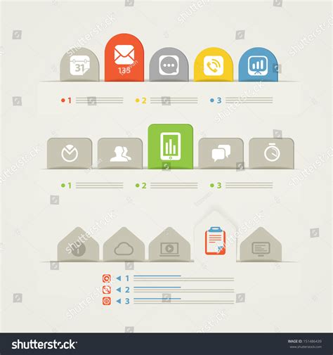 Abstract Web Page Menu Template Royalty Free Vector Image