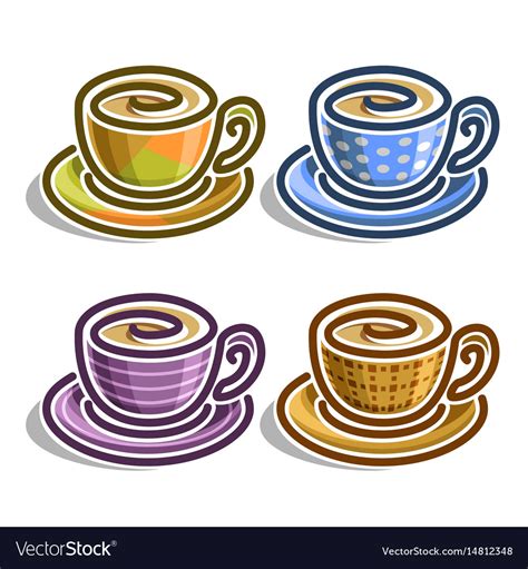 Abstract coffee cup Royalty Free Vector Image VectorStock