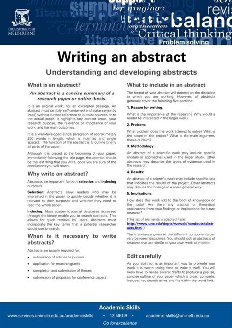 Abstract in academic writing