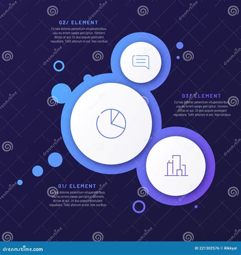 Abstract vector gradient minimalistic infographic template composed