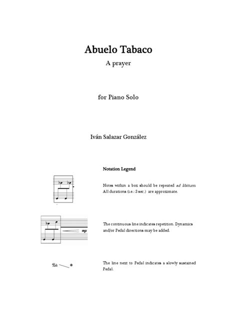 Abuelo Tabaco for Piano