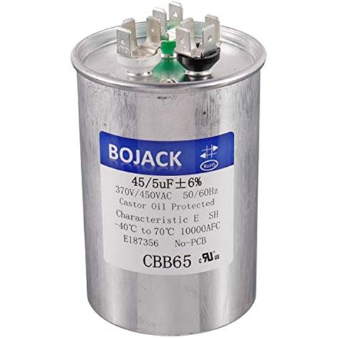 2-Pack 35/5 MFD 370 Volt Dual Round Run Capacitor Replacement for R