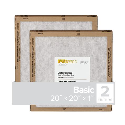 Ac filters at lowes. Filtrete 20-in W x 20-in L x 1-in 13 MERV 1900 MPR Premium Allergen, Bacteria and Virus Electrostatic Pleated Air Filter. Filtrete 20x20x1 MPR 1900 Air Filter, made by 3M, helps capture unwanted particles from your household air to contribute to a cleaner, fresher home environment. 