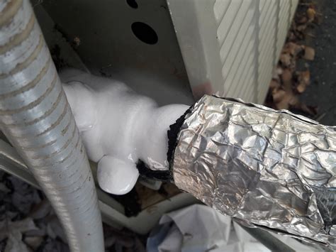 Ac frozen. This causes the evaporator coils to drop below the 32 F freezing point and ice up. Signs of low refrigerant include: Higher energy bills; Reduced cooling capability ; AC freezing up regularly; In a 2021 survey, over 65% of frozen AC units diagnosed by HVAC technicians were found to have low refrigerant levels. 