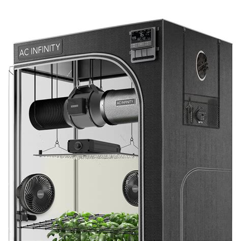 Ac infinity grow tent kit.  Controller automates each fan and light with in...