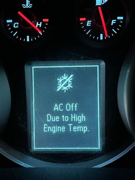 Ac off due to high engine temp chevy malibu.  Had a first time occurrence wi...