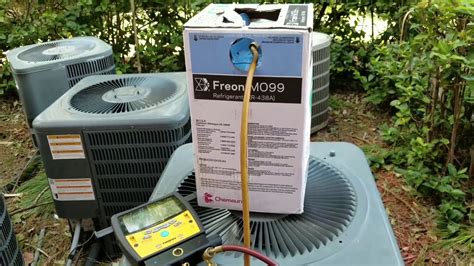 Ac unit freon. The data plate photos shown below, with the refrigerant type circled in red, should help you locate the info on your machine. R-22 will sometimes be alternately noted as HCFC-22 because it is a HydoChloroFluoroCarbon, and R-410A may appear as HFC-410A. The year your system was manufactured will also provide a clue: before 1996 will … 