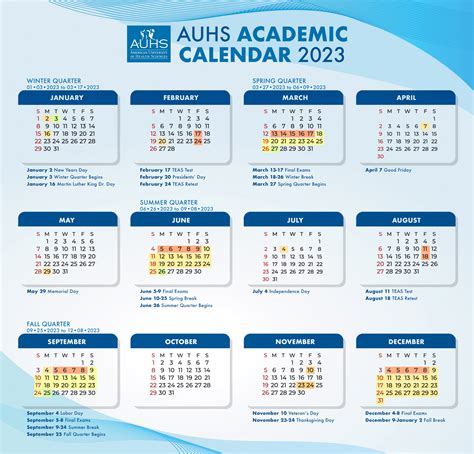 Academic Calendar Seattle U