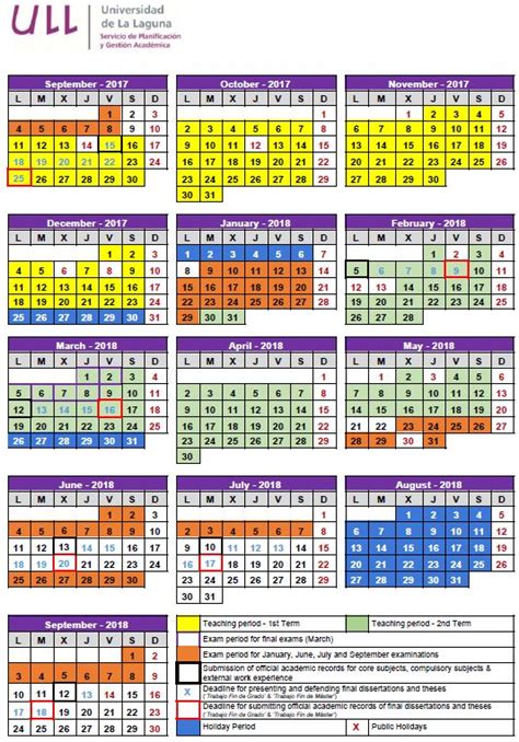 Academic Calendar Ull