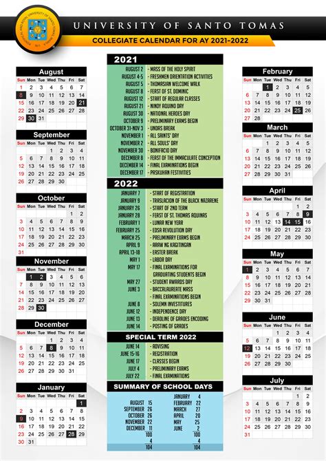 Academic Calendar Ust