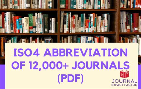 Academic Medicine Standard Journal Abbreviation (ISO4)