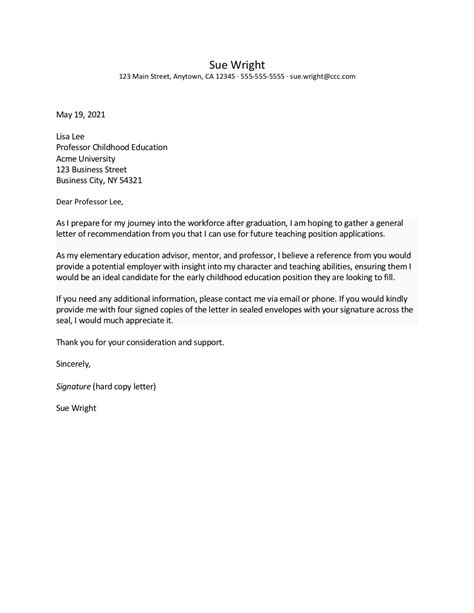 Academic Reference Letter and Request Examples