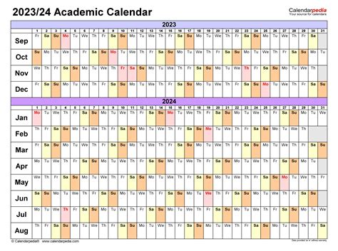 Academic Calendar Fall 2023 through Summer 2024 Calendar; Date Event; Fall 2023: Mon, Aug 14: First Class Day: Mon, Sep 4: Labor Day Holiday: . 