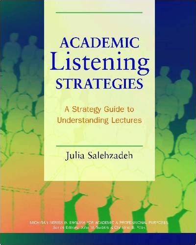 Academic listening strategies a guide to understanding lectures michigan series in english for academic professional purposes. - Epson stylus photo r2400 user manual.